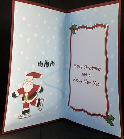 Skating Santa Insert by Suzi Cooper