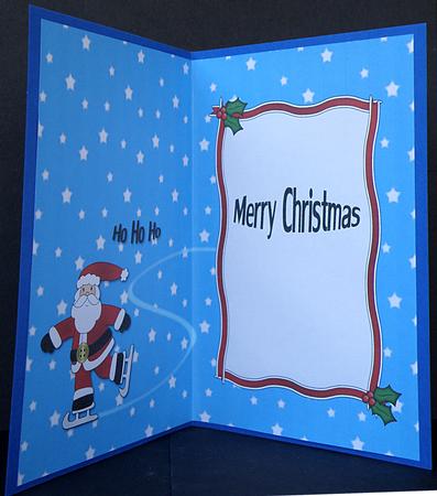 Skating Santa Insert 2 Merry Christmas by Suzi Cooper