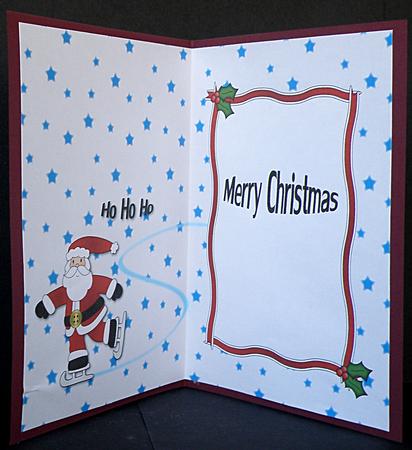 Skating Santa Insert 3 Merry Christmas by Suzi Cooper
