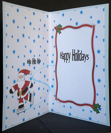 Skating Santa Insert 3 Happy Holidays by Suzi Cooper