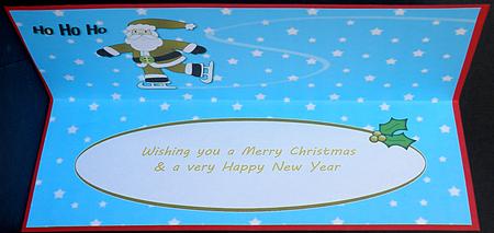 Skating Santa Large Dl Insert by Suzi Cooper