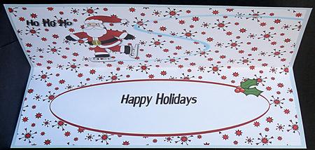Skating Santa Large Dl Insert 2 Happy Holidays by Suzi Cooper