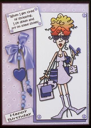 Rita is Shopping for Shoes Quick Card by Suzi Cooper