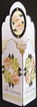 Scalloped Tall Wing Card - Roses, Roses by Suzi Cooper