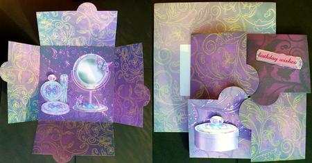 Purple Make-up Dovetail Card & Envelope Kit by Suzi Cooper