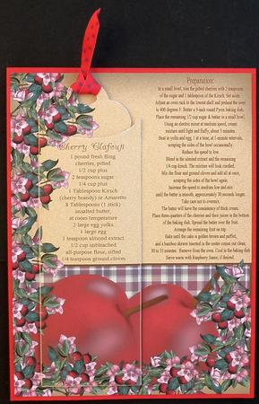 Bookmark Birthday Card with Cherry Clafouti by Suzi Cooper