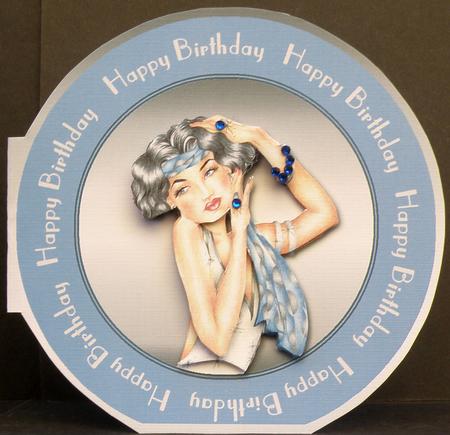 Devine Deco "happy Birthday" Wordaround Card with Dec by Suzi Cooper