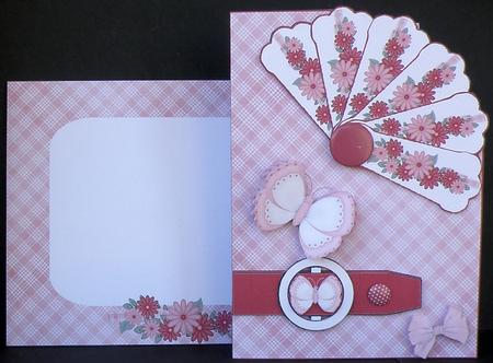 Fan Card - Butterfly on Tartan by Suzi Cooper
