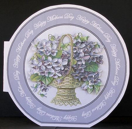 Lilac Flowers "happy Mothers Day" Wordaround Card with Dec by Suzi Cooper
