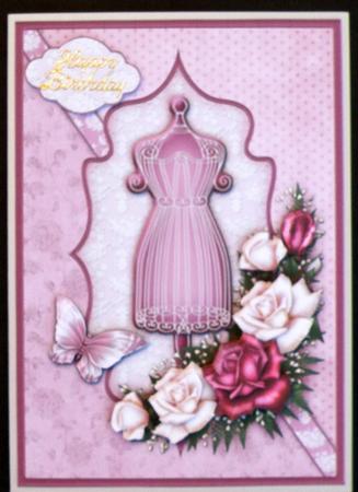 Mannequin and Roses in Wine with Decoupage by Suzi Cooper