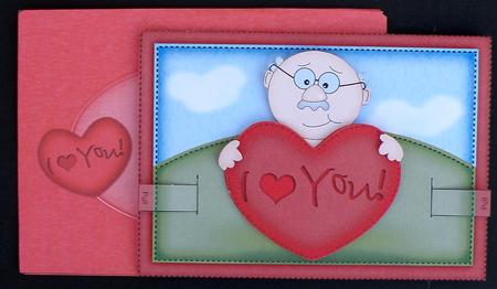 3D Bert's Heart Animated Moveable Decoupage Card Ki by Suzi Cooper