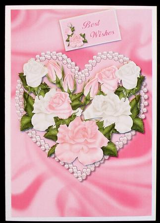 Heart & Roses Quick Card with Decoupage by Suzi Cooper