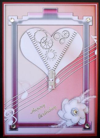 Love Blush Card Front with Decoupage by Suzi Cooper