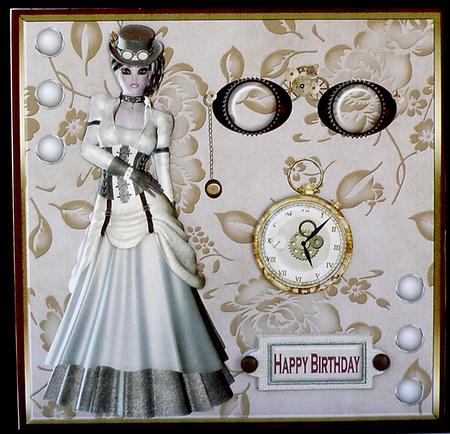 Steampunk Lady Decoupage Topper by Suzi Cooper