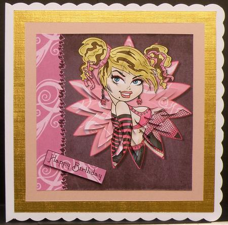 Punk Star Delores Dammage Pyramid Card by Suzi Cooper