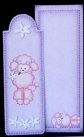 Bon Bon Poodle Dog Bookmark Card N Envelope by Suzi Cooper