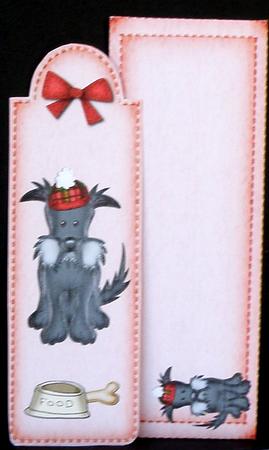 Hamish Scottie Dog Bookmark Card N Envelope by Suzi Cooper