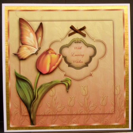 A Touch of Spring Square Card Front with Step by Step by Suzi Cooper