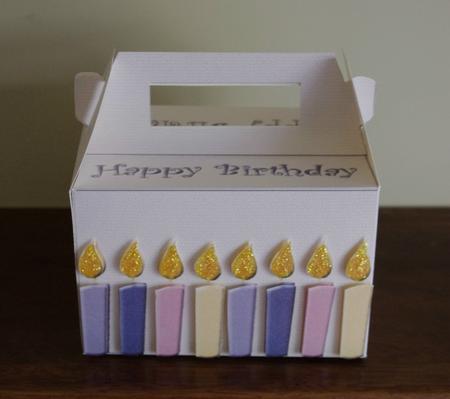 Gable-top Box - Birthday Candles Lilac by Suzi Cooper