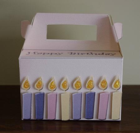 Gable-top Box - Birthday Candles Pink by Suzi Cooper