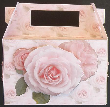 Gable-top Box - Pink Roses 3 by Suzi Cooper