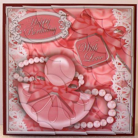 8 x 8 Perfume Lace N Pearls Kit with Scalloped Corners by Suzi Cooper
