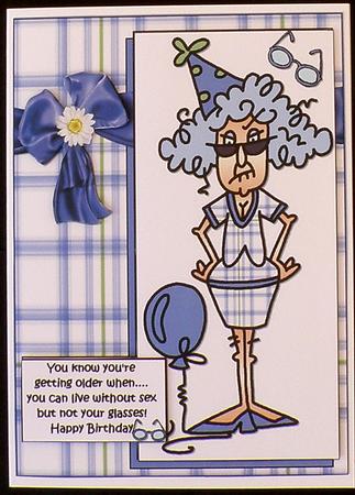 Stella Can't Live Without Her Glasses Quick Card by Suzi Cooper