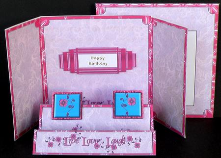 Gatefold Step Card - Live, Love, Laugh by Suzi Cooper