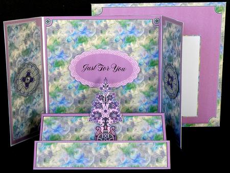 Gatefold Step Card - Dusky Pink by Suzi Cooper