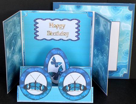 Gatefold Step Card - Moonlight Butterflies by Suzi Cooper