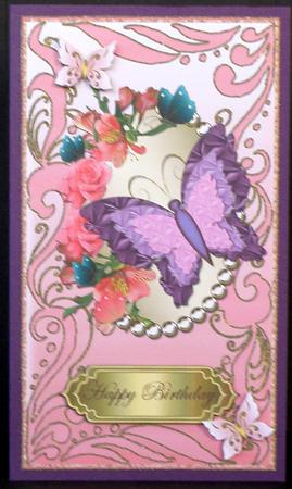 Tall Topper with Floral Frame & Butterfly 1 by Suzi Cooper