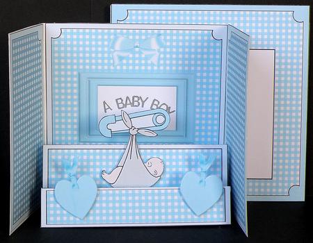 Gatefold Step Card - Baby Boy by Suzi Cooper