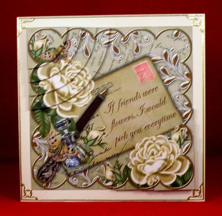 Cream Roses Olive If Friends Were -  6in Duo Corner Stacker by Suzi Cooper