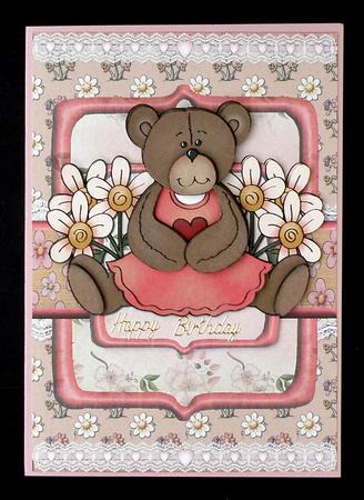 Flowers and Lace Bear by Suzi Cooper