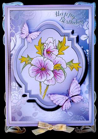 Hibiscus and Butterflies Watercolour Step by Step Decoupage by Suzi Cooper