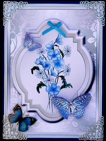 Field Flowers and Butterflies Watercolour Decoupage by Suzi Cooper