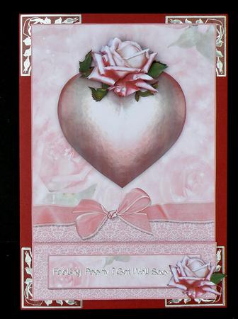 Romantic Roses Decoupage Card by Suzi Cooper