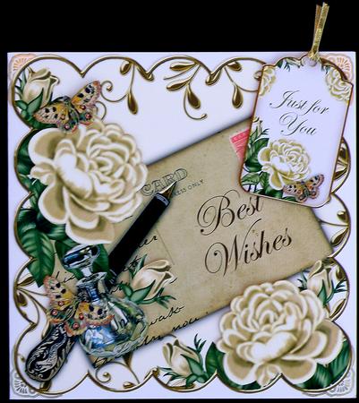 Lemon Roses Just for You Sentiment Ink Saver Tag Sheet by Suzi Cooper