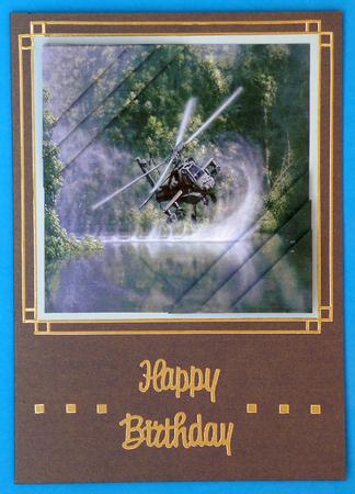 Scenic Army Helicopter Card by Suzi Cooper