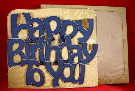 3D Metallic Birthday Pop Out Word Card Kit by Suzi Cooper