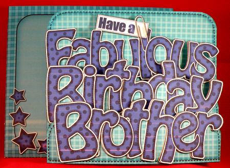 3D Birthday Brother Pop Out Word Card Kit by Suzi Cooper