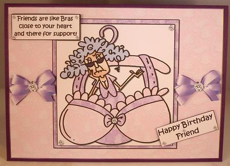 Stella Says Friends Are Like Bras Quick Card by Suzi Cooper