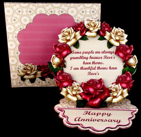 Rose's Wreath Easel Card Kit by Suzi Cooper