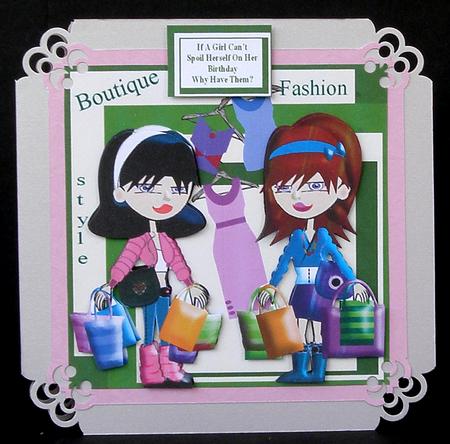 Sally and Sue Love to Shop Quick Card by Suzi Cooper