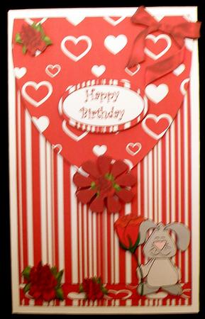 Birthday Bunny Red Rose by Suzi Cooper