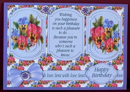 Birthday Pansies by Suzi Cooper