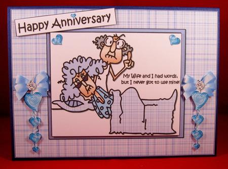 Stella an Gus Had Words Anniversary, Quick Card by Suzi Cooper