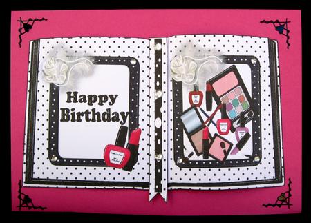 Ladies Makeup Accessories, in Black/white Polka Dot Book A4 by Suzi Cooper