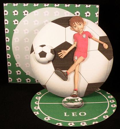 Football Fan Liverpool Colors Easel Card by Suzi Cooper