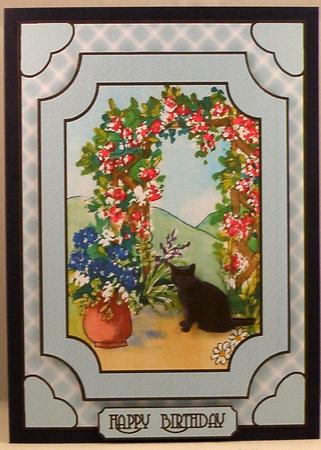 Black Cat by the Archway by Suzi Cooper